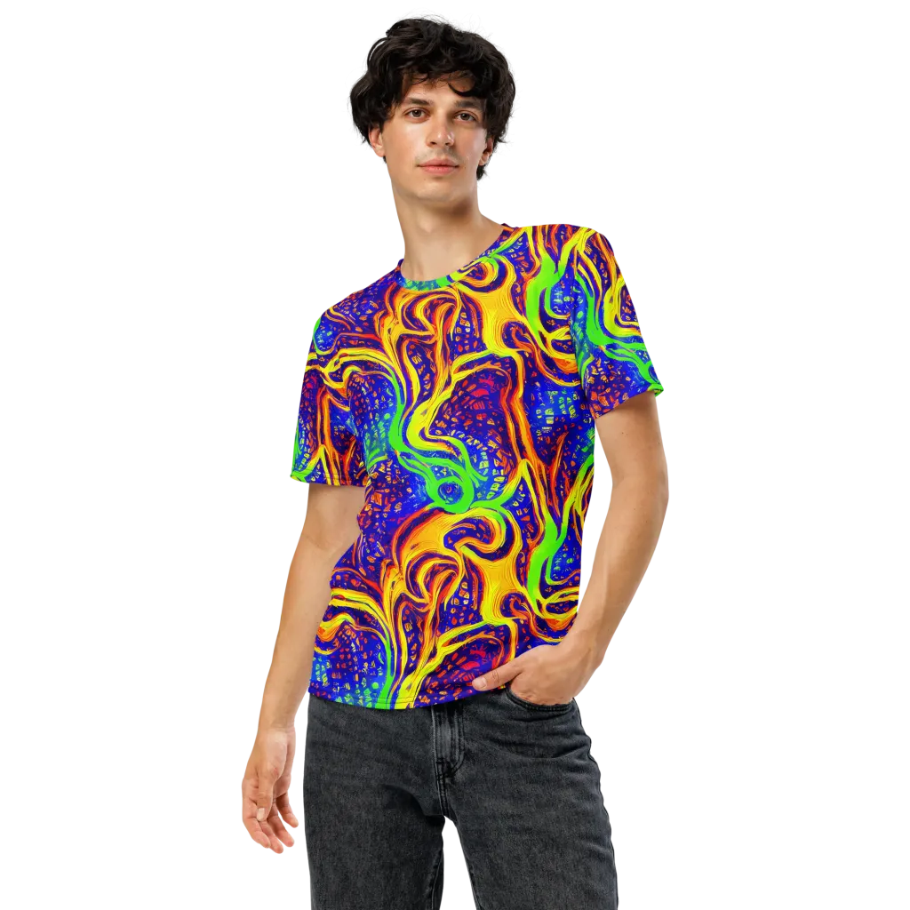 Firewater Maze on Men's Crew Neck T-Shirt — Front