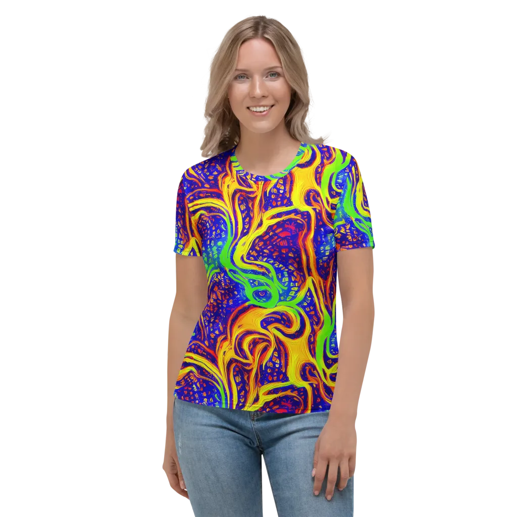 Firewater Maze on Women's Crew Neck T-Shirt — Front