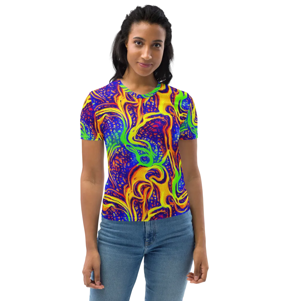 Firewater Maze on Women's Crew Neck T-Shirt — Front