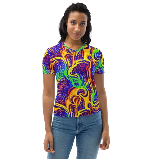 Firewater Maze on a Women's Crew Neck T-Shirt