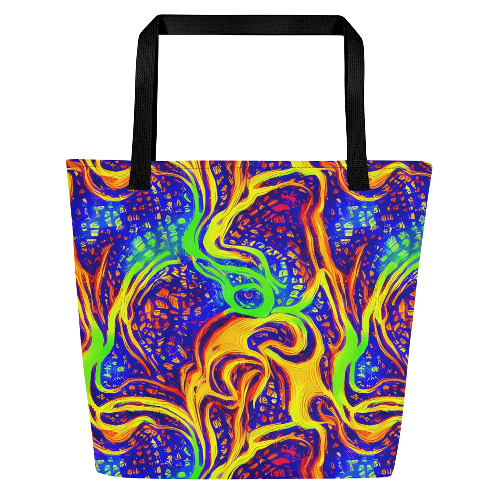 Firewater Maze on Large Tote Bag W/ Pocket — Front