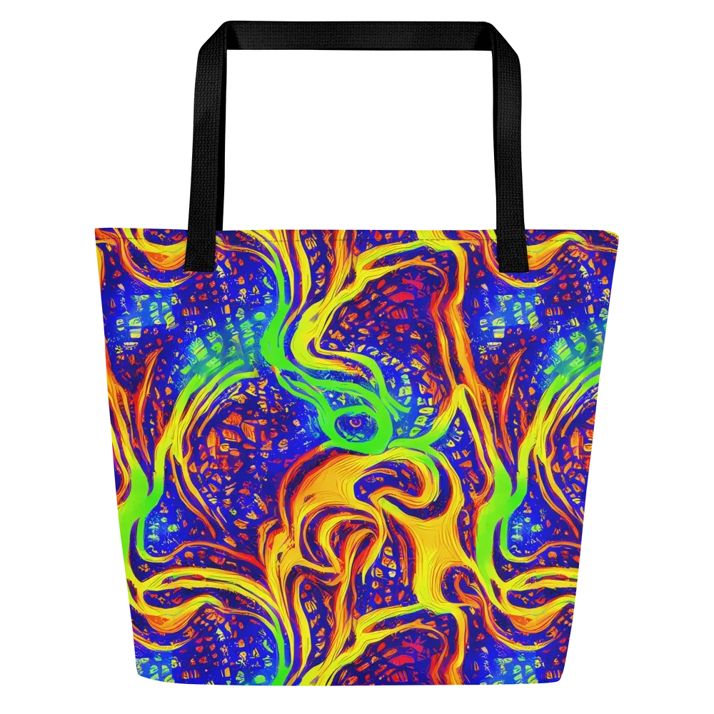Firewater Maze on Large Tote Bag W/ Pocket — Front