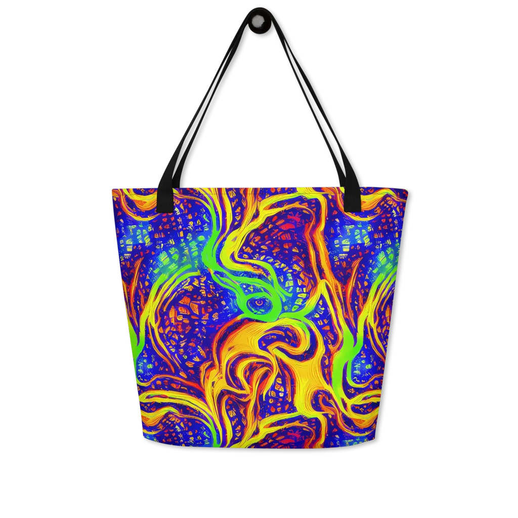 Firewater Maze on Large Tote Bag W/ Pocket — Front