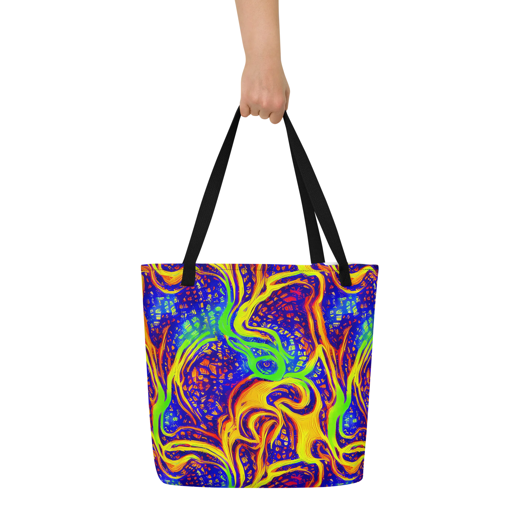 Firewater Maze on Large Tote Bag W/ Pocket — Front