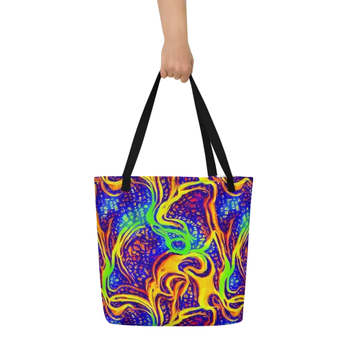 Firewater Maze on a Large Tote Bag W/ Pocket