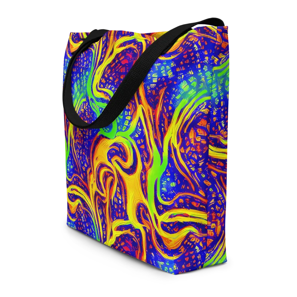 Firewater Maze on Large Tote Bag W/ Pocket — Front