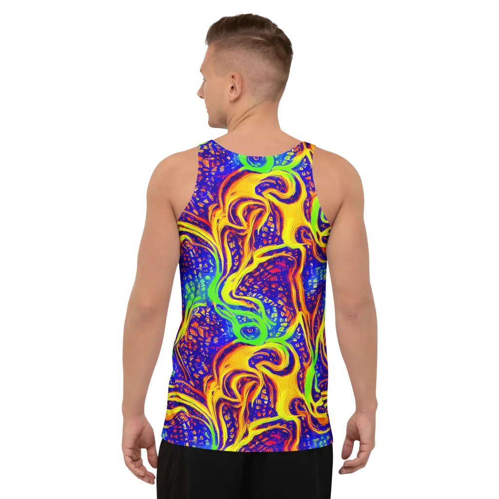 Firewater Maze on Men's Tank Top — Back