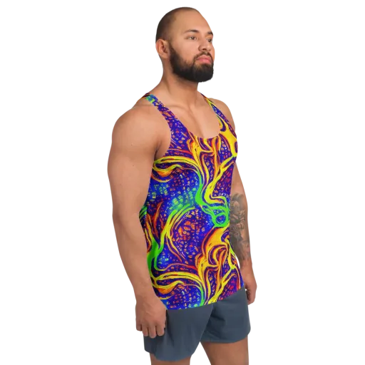 Firewater Maze on a Men's Tank Top
