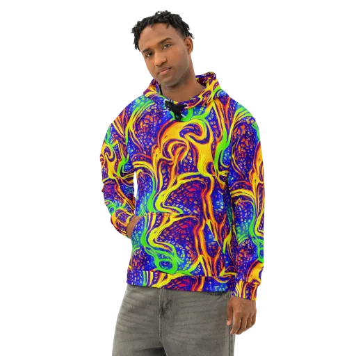 Firewater Maze on a Cotton Hoodie