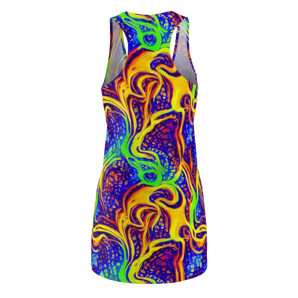 Firewater Maze on Racerback Dress — Back