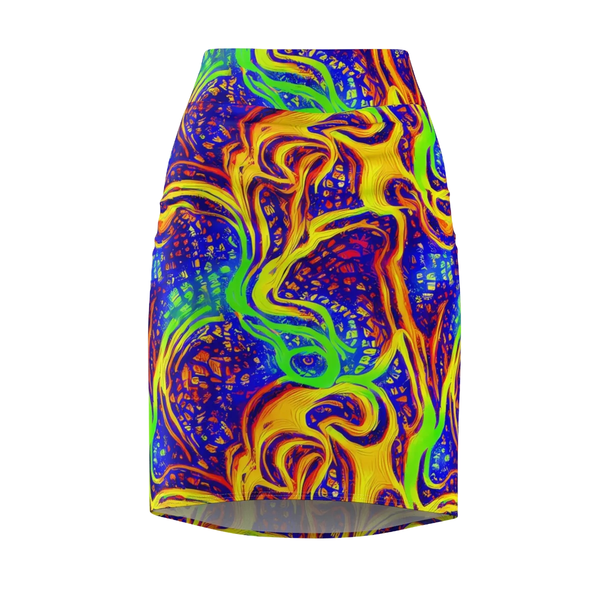 Firewater Maze on Pencil Skirt — Front