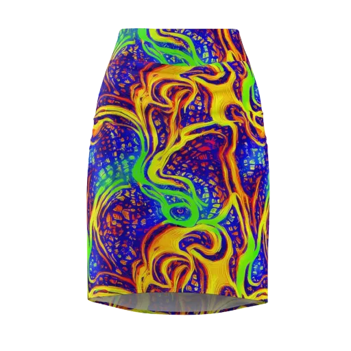 Firewater Maze on a Pencil Skirt