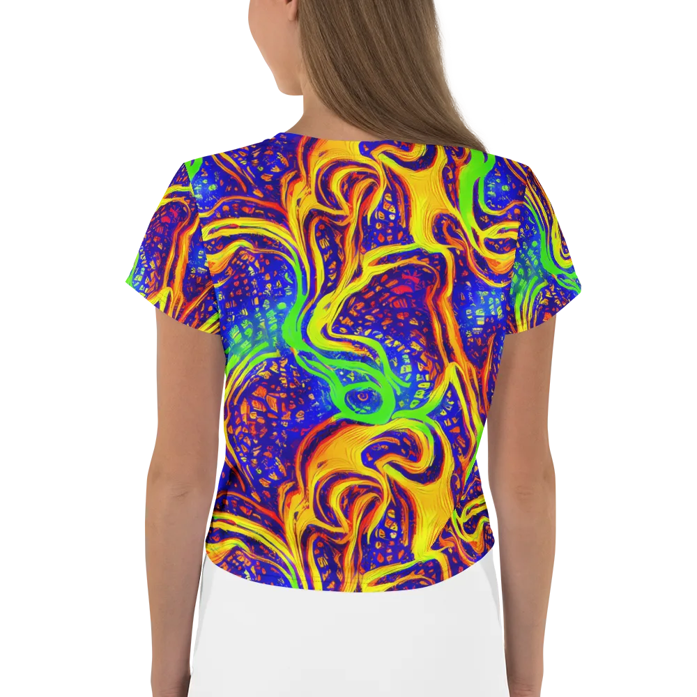 Firewater Maze on Crop Tee — Back