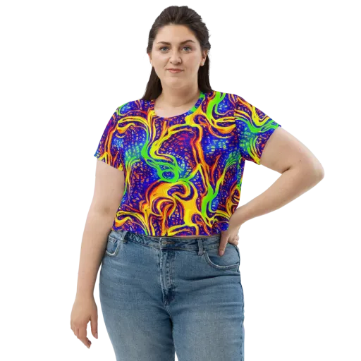 Firewater Maze on a Crop Tee