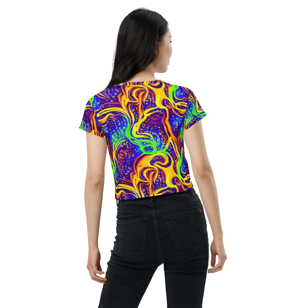 Firewater Maze on Crop Tee — Back
