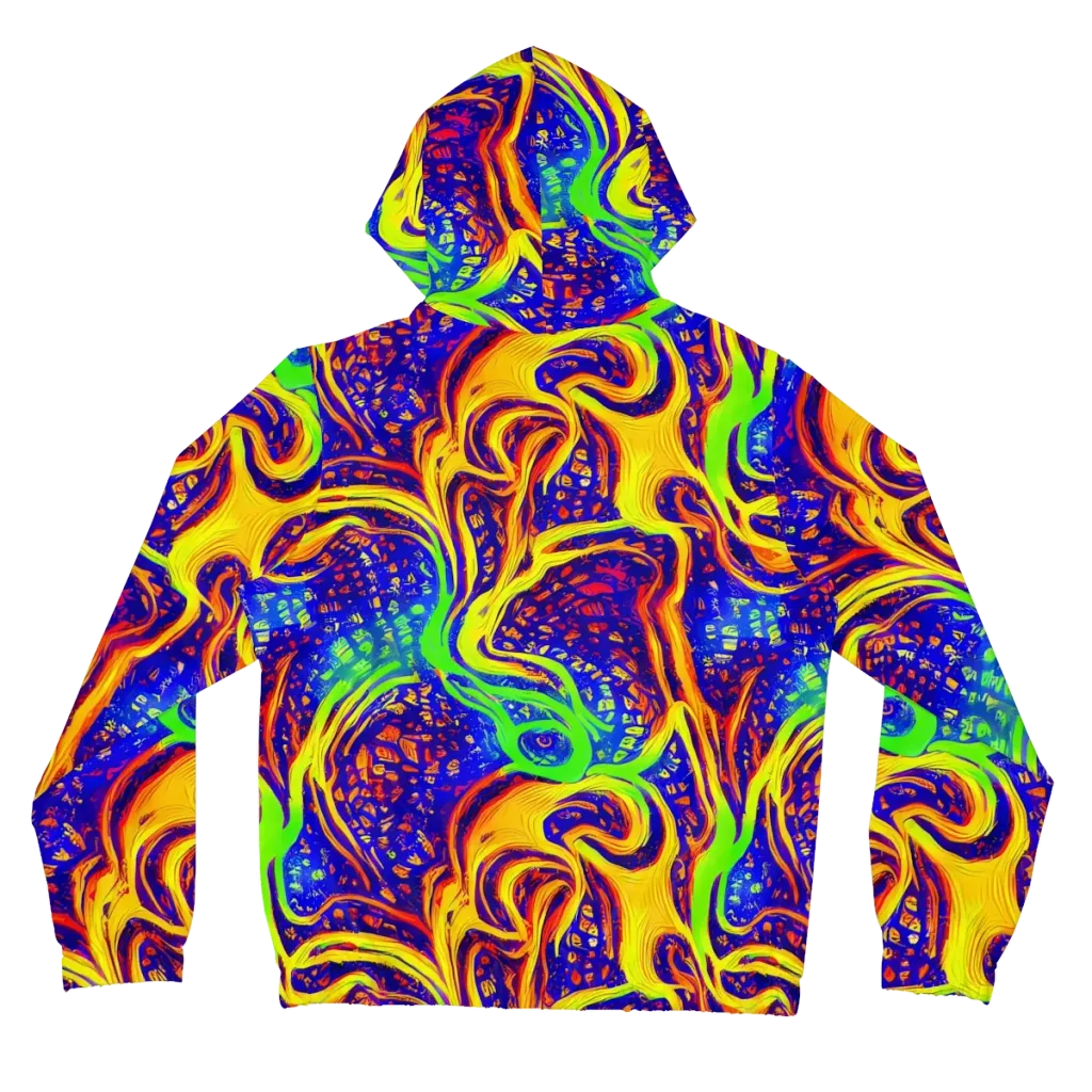 Firewater Maze on Women's Full-Zip Hoodie — Back