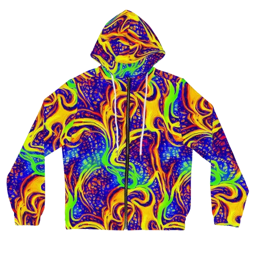 Firewater Maze on a Women's Full-Zip Hoodie