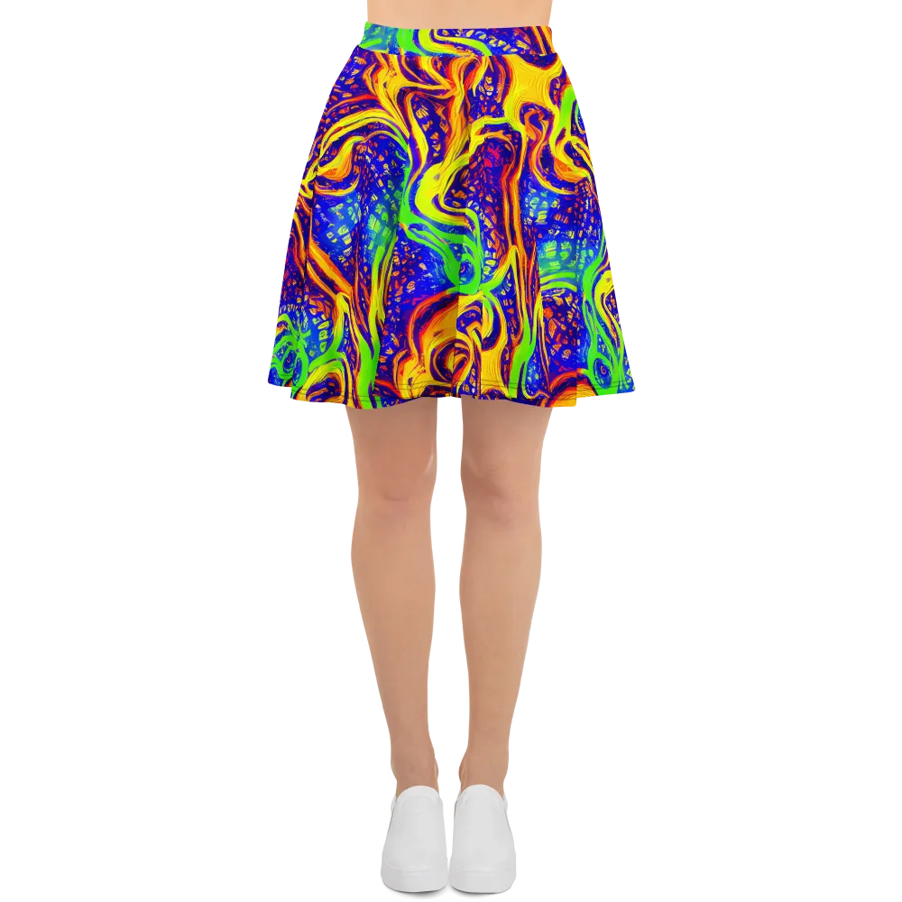Firewater Maze on Skater Skirt — Front