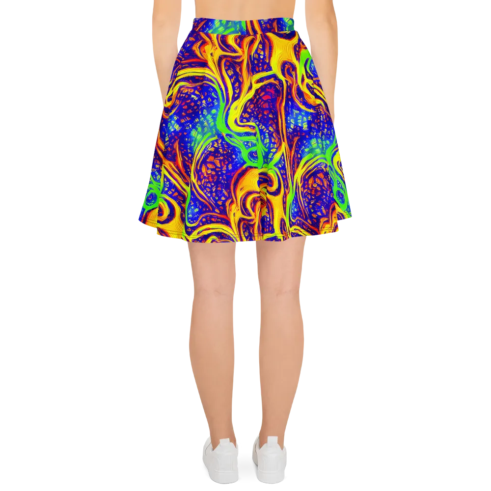 Firewater Maze on Skater Skirt — Back