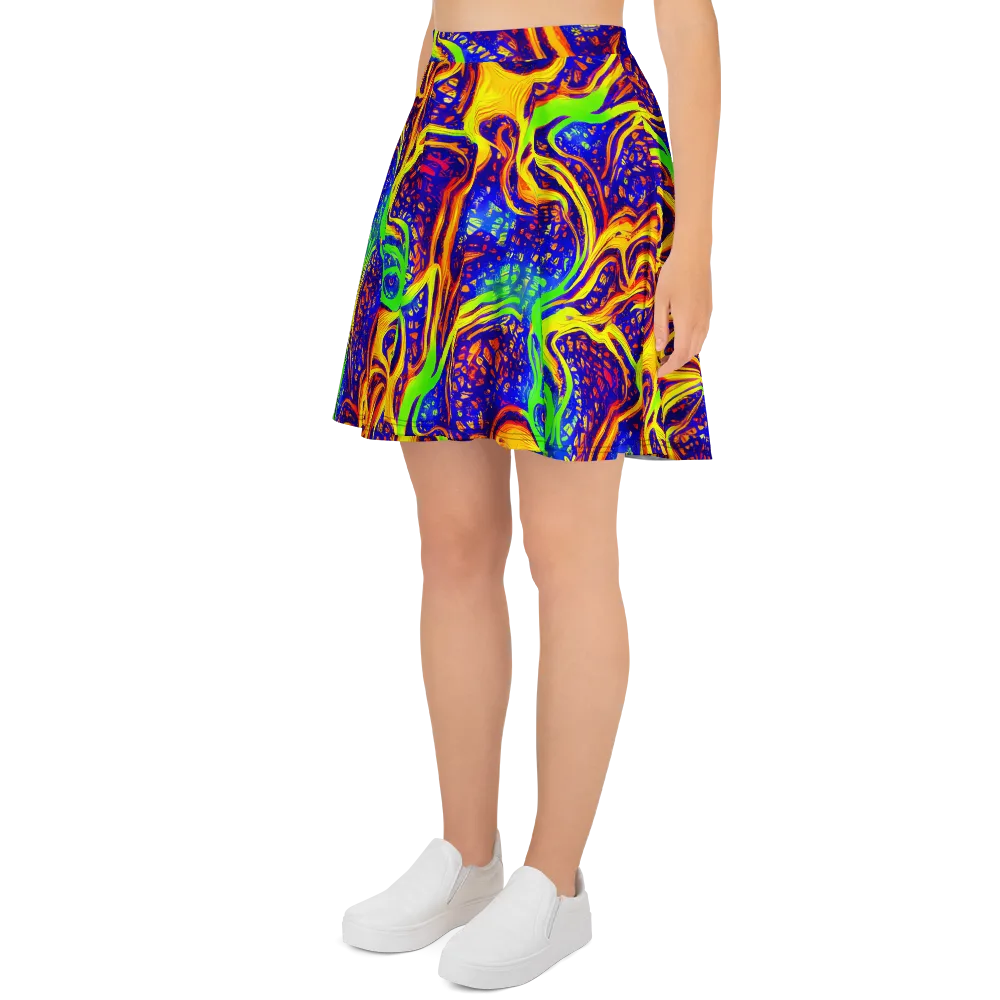 Firewater Maze on Skater Skirt — Left