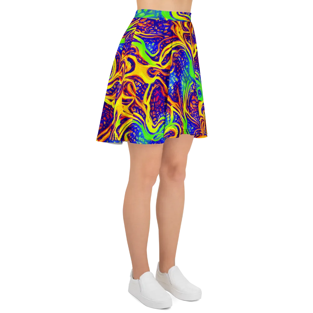 Firewater Maze on Skater Skirt — Right