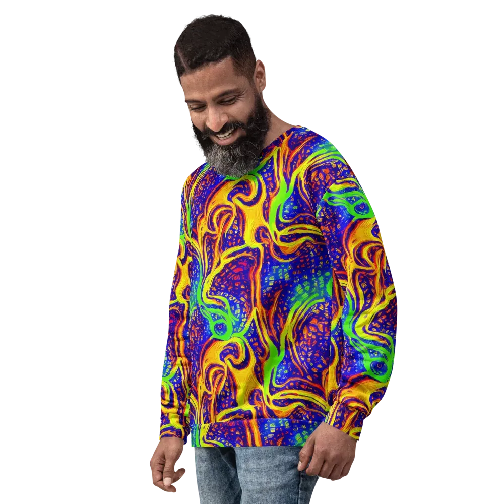 Firewater Maze on Sweatshirt — Left Front