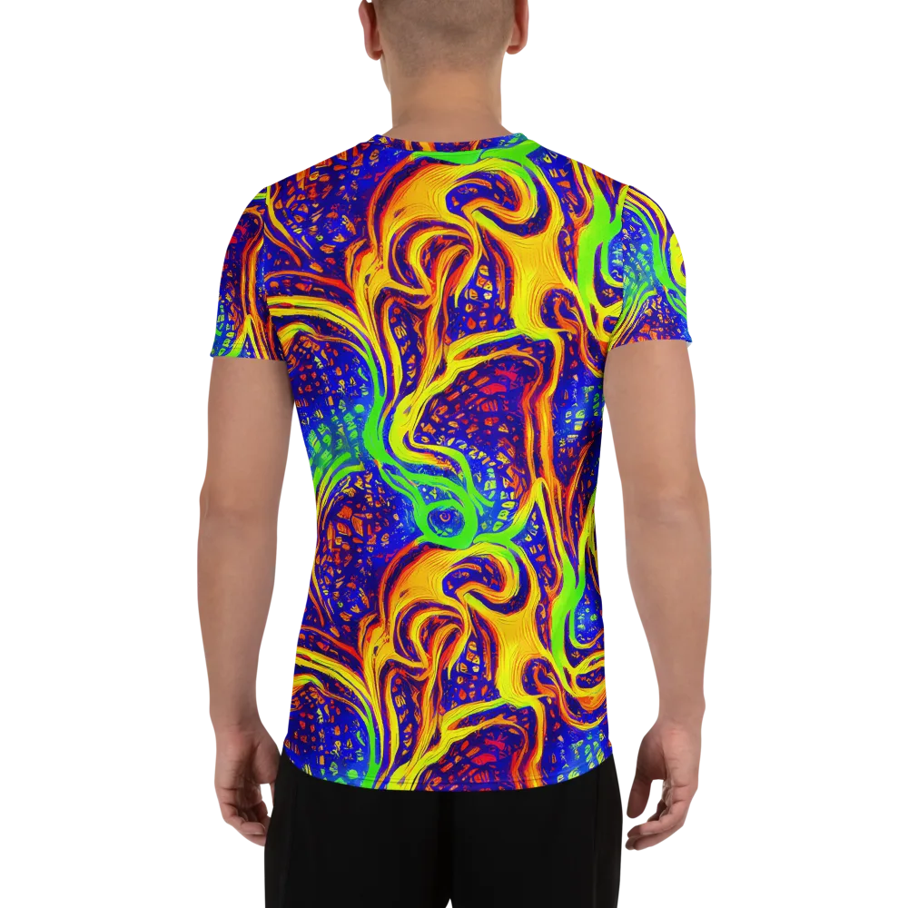 Firewater Maze on Men's Athletic T-Shirt — Back
