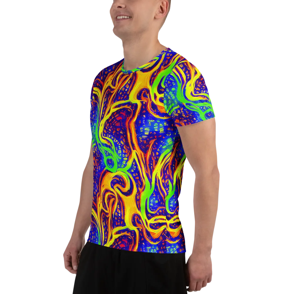 Firewater Maze on Men's Athletic T-Shirt — Left