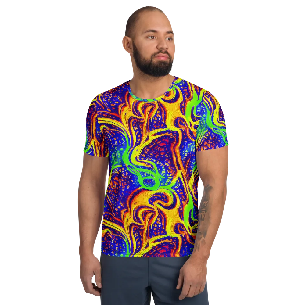 Firewater Maze on Men's Athletic T-Shirt — Front