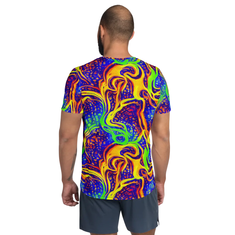 Firewater Maze on Men's Athletic T-Shirt — Back