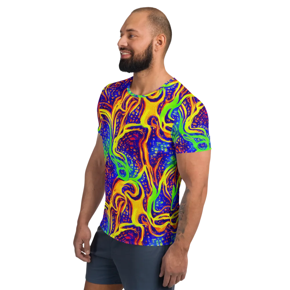 Firewater Maze on Men's Athletic T-Shirt — Left