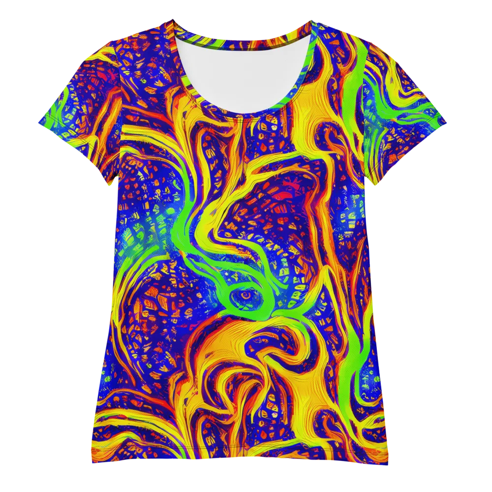 Firewater Maze on Women's Athletic T-Shirt — Front