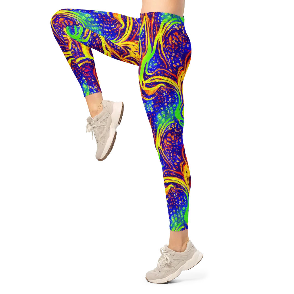 Firewater Maze on Leggings — Left
