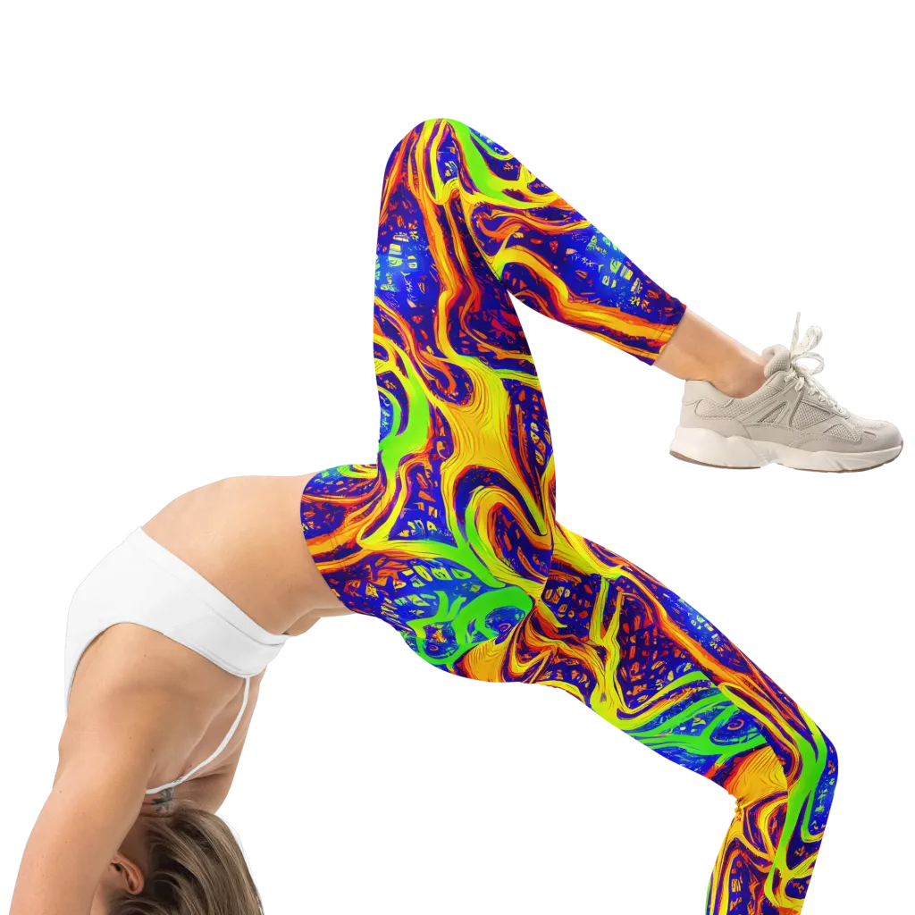 Firewater Maze on Leggings — Right