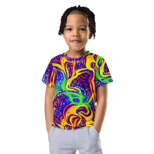 Firewater Maze on a Kids Crew Neck T-Shirt