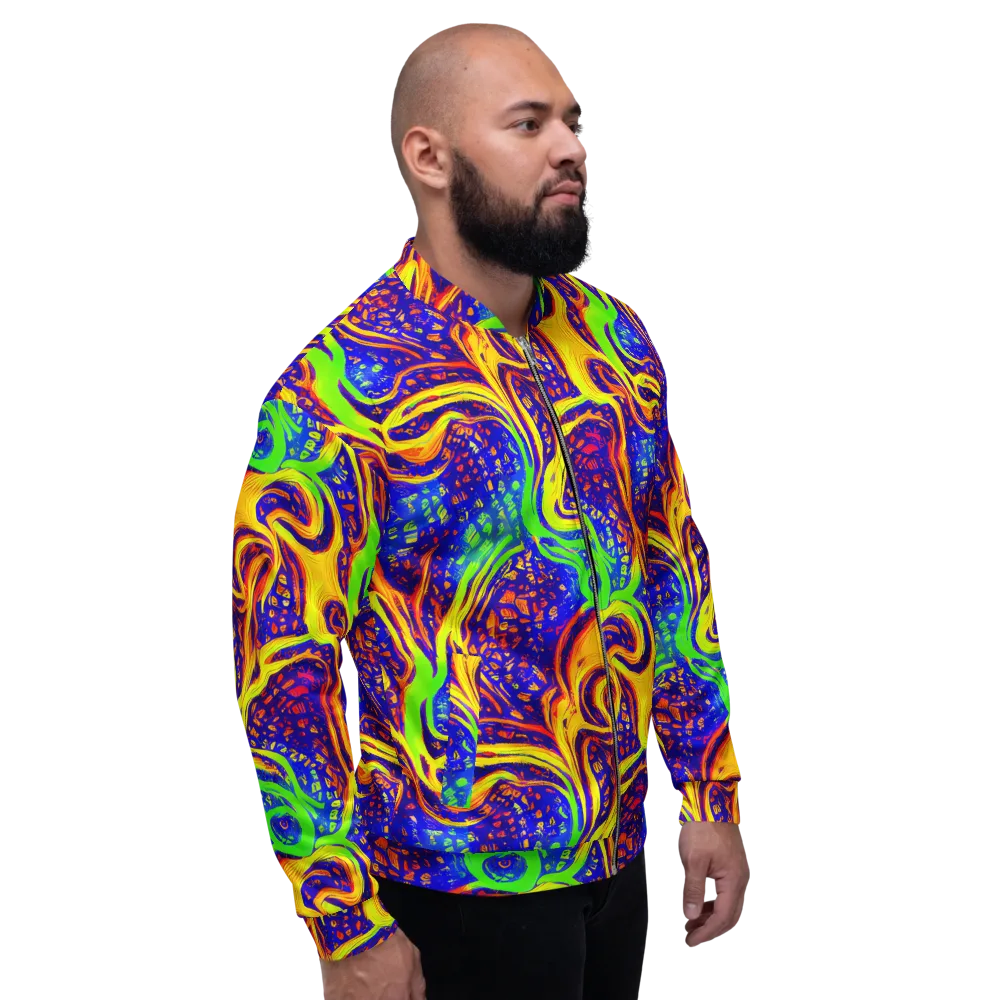 Firewater Maze on Bomber Jacket — Right