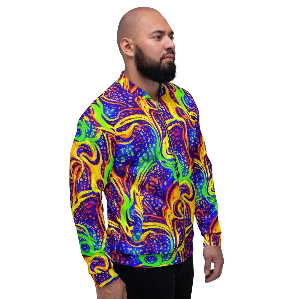 Firewater Maze on Bomber Jacket — Right