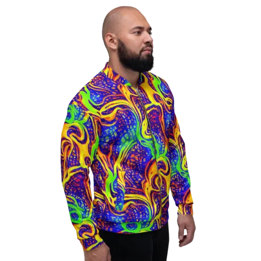 Firewater Maze on a Bomber Jacket