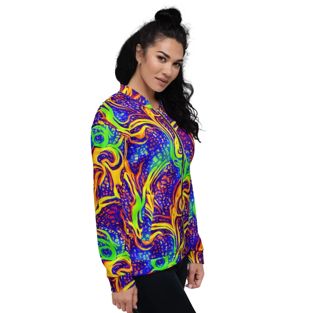 Firewater Maze on Bomber Jacket — Right