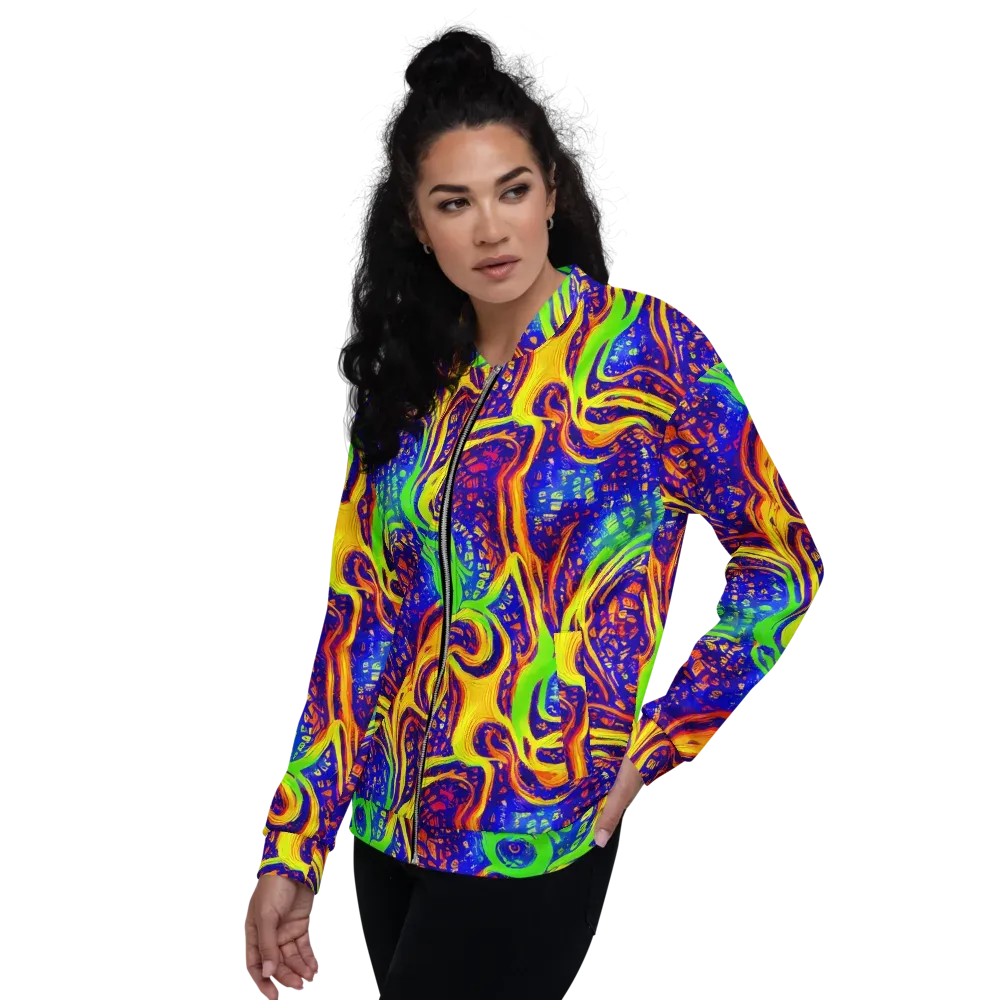 Firewater Maze on Bomber Jacket — Left