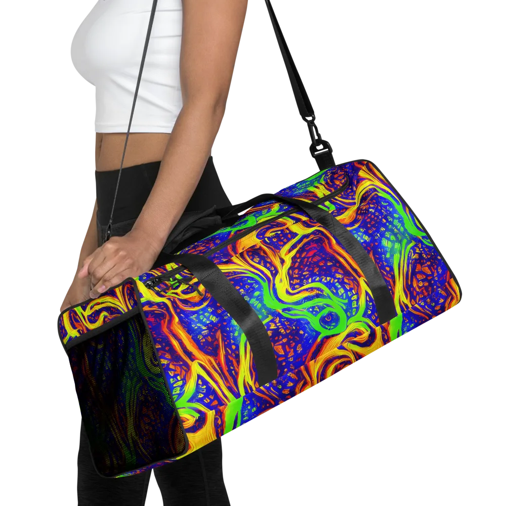 Firewater Maze on Duffle Bag — Front