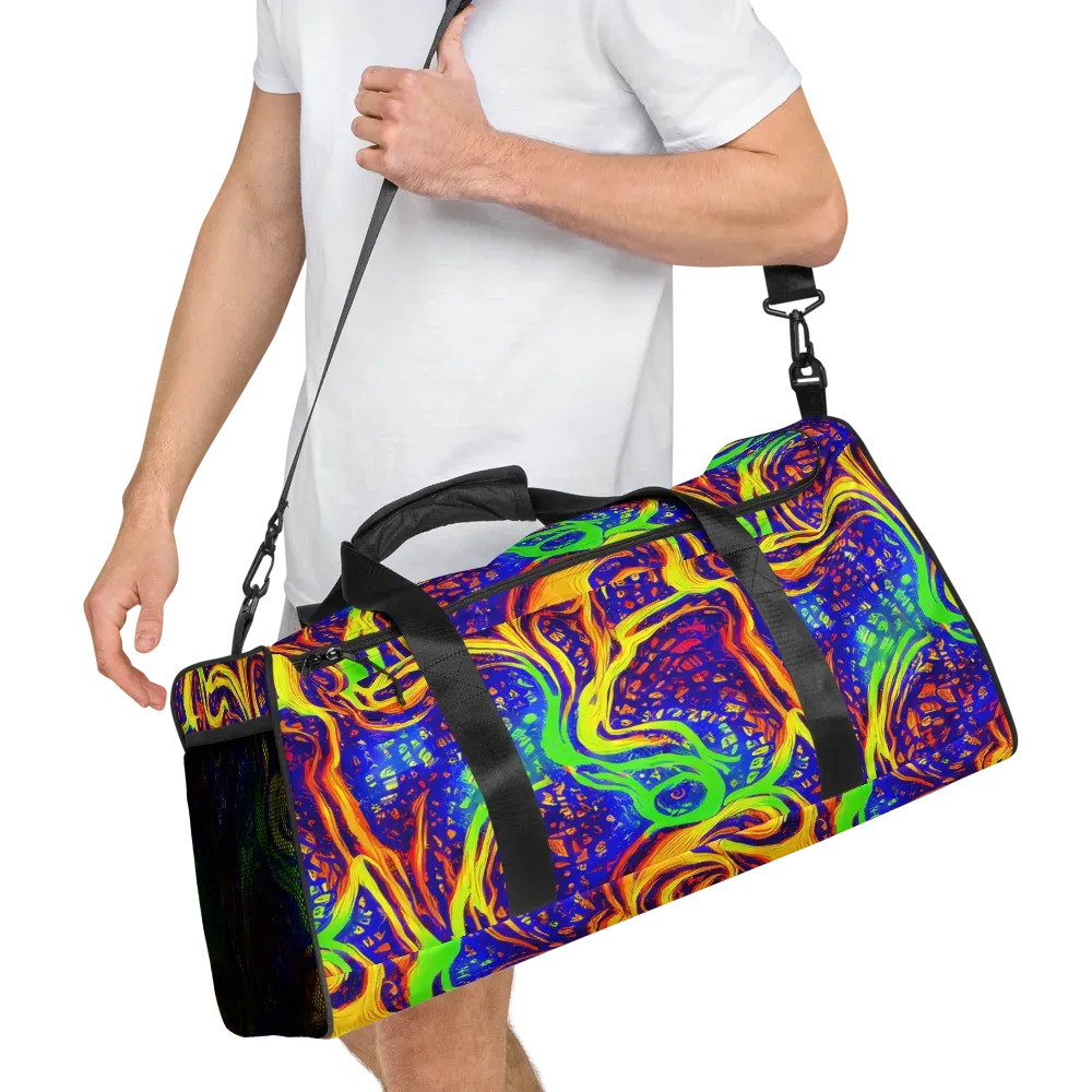 Firewater Maze on Duffle Bag — Right Front