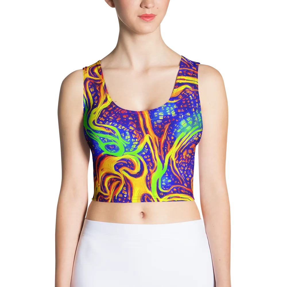 Firewater Maze on Crop Top — Front