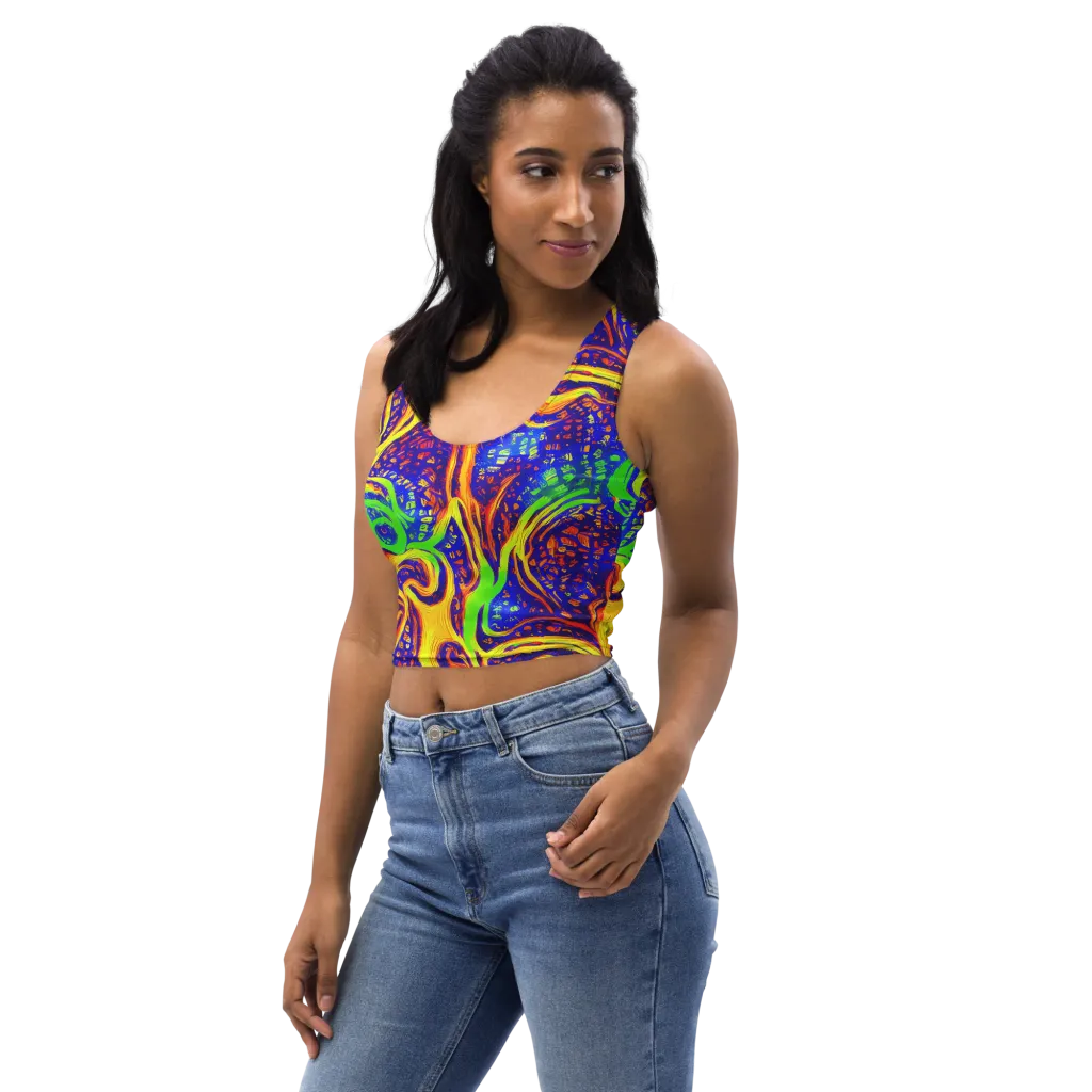 Firewater Maze on Crop Top — Left Front