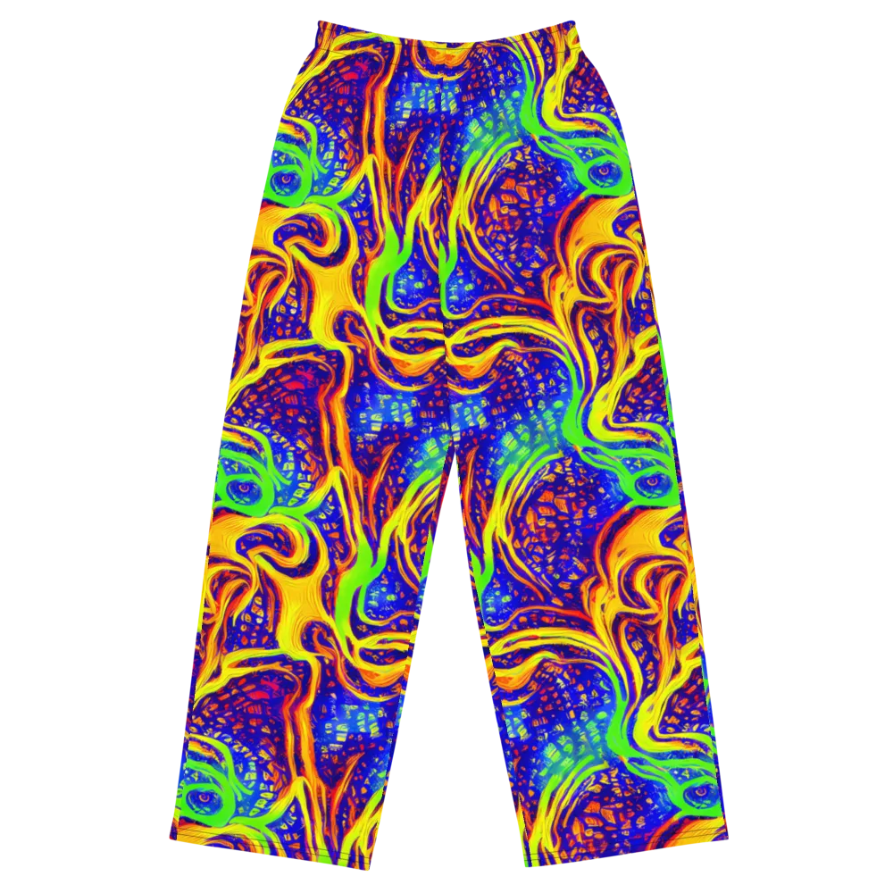 Firewater Maze on Wide-Leg Pants — Front
