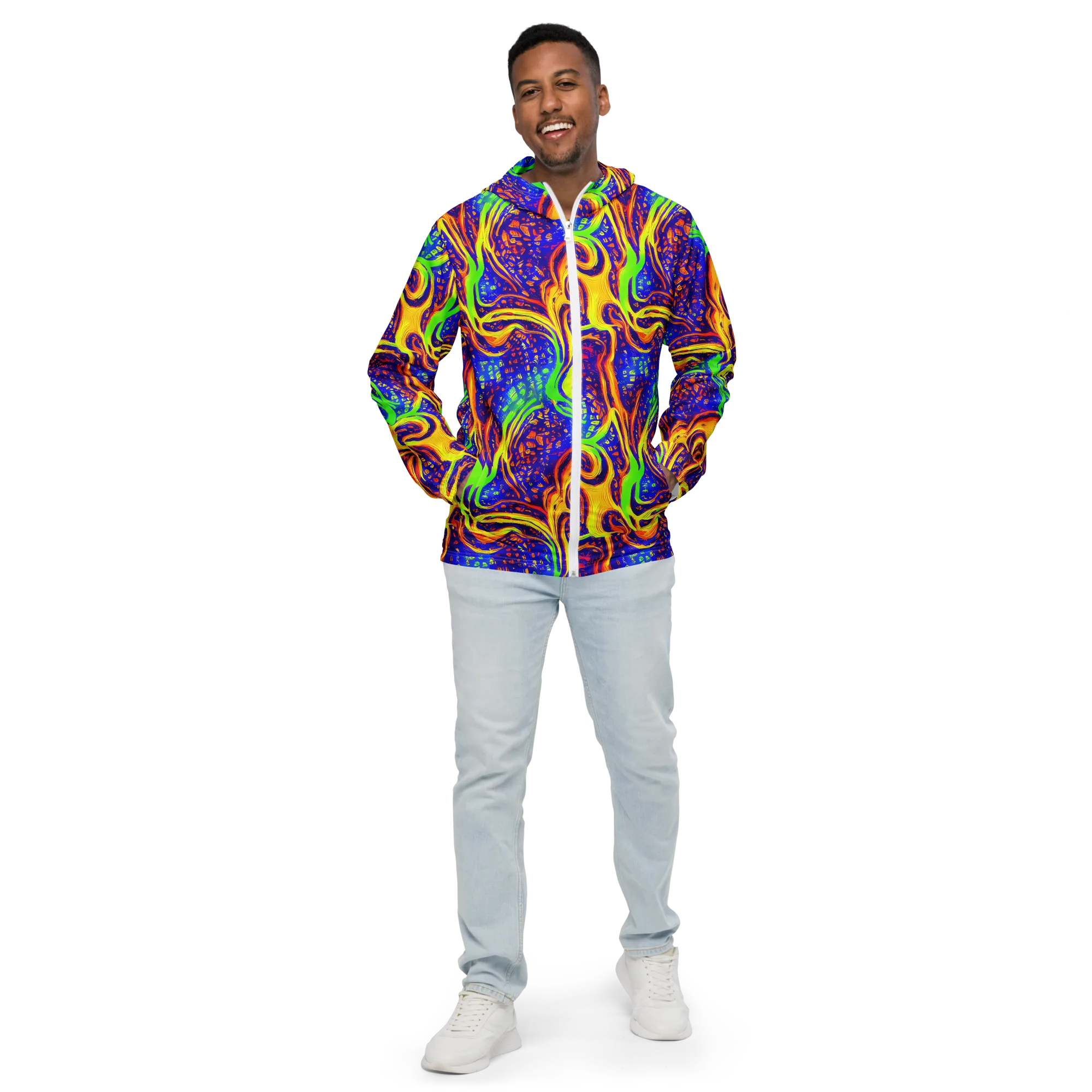 Firewater Maze on Men's Windbreaker — Front