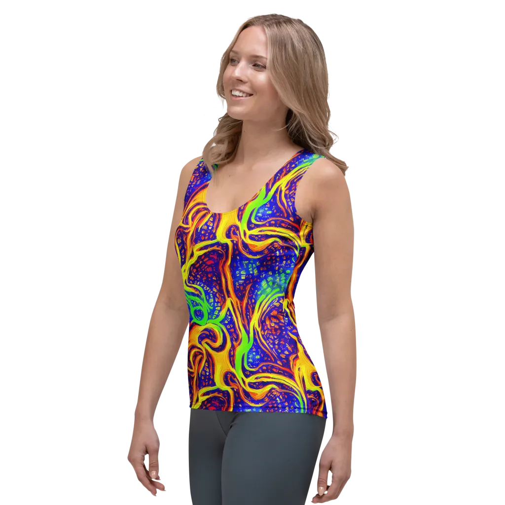 Firewater Maze on Women's Tank Top — Left Front