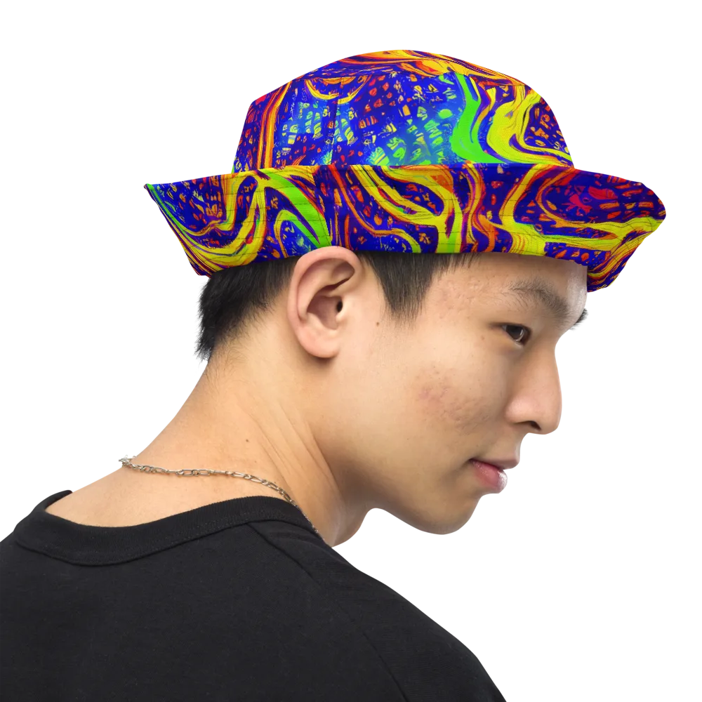 Firewater Maze on Reversible Bucket Hat — Right Outside