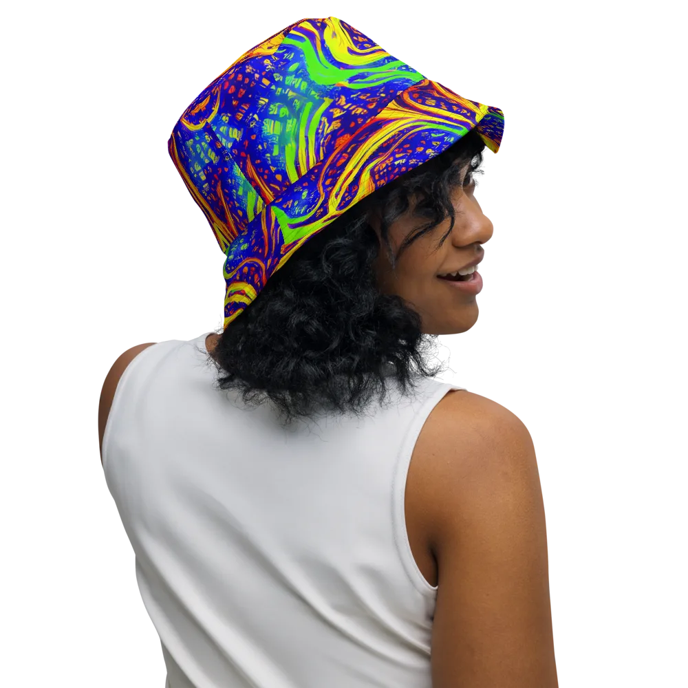Firewater Maze on Reversible Bucket Hat — Right Outside