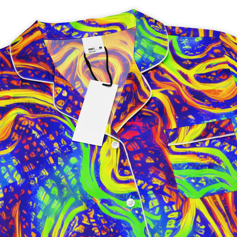 Firewater Maze on Women's Short Sleeve Pajama Top — Product details